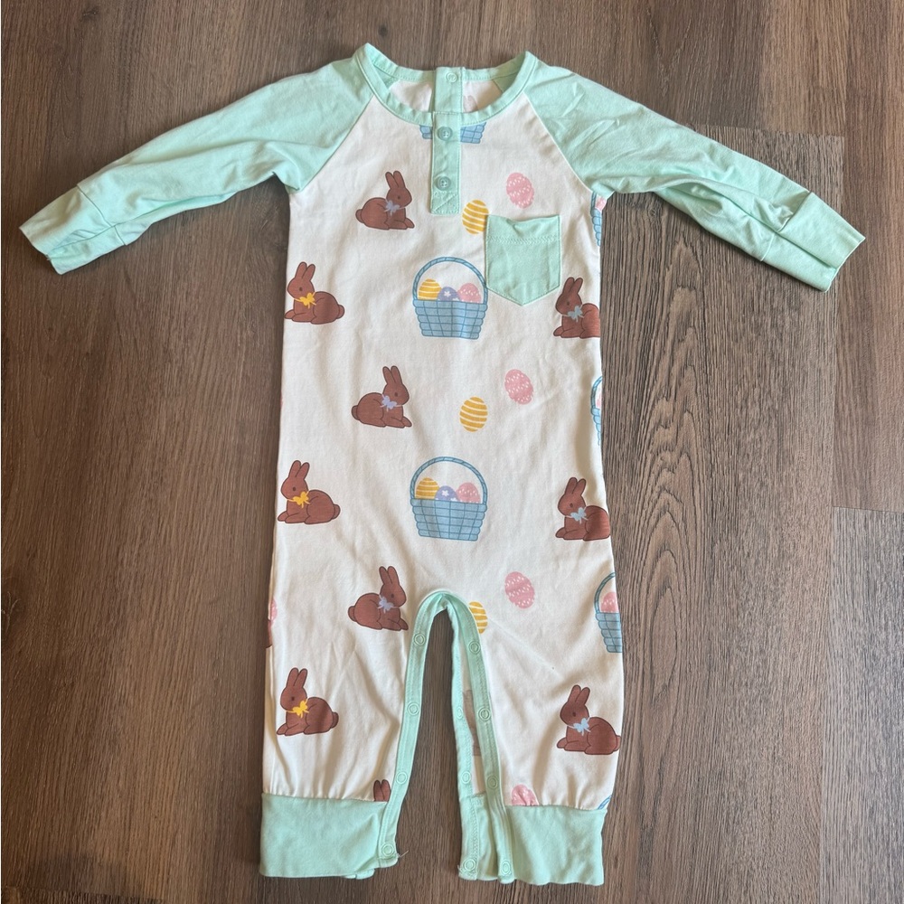 Cute Monica + Andy Easter Print Baby Romper